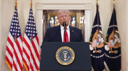 Donald Trump, en su discurso a la nación estadounidense