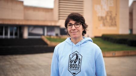 La deportista Vanesa Almeida, en la Universidad de Navarra