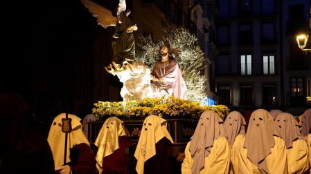 Fotos de la procesión de la Oración en el Huerto el Jueves Santo en Estella