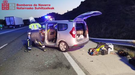 Tres personas trasladadas tras una colisión en Pueyo