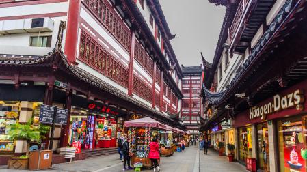 Imagen de archivo de una calle en China