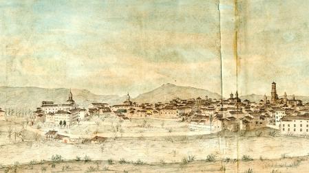 Vista de Tudela. Detalle. (c. 1875). Colección particular