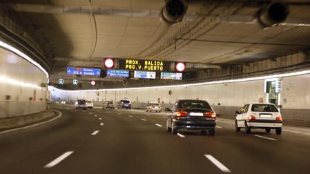 Túnel de la M-30 a la altura del paseo de la Virgen del Puerto