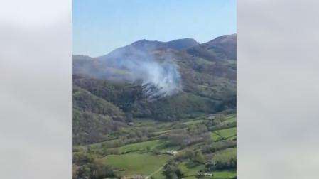 Vista de la zona del Incendio en Erratzu