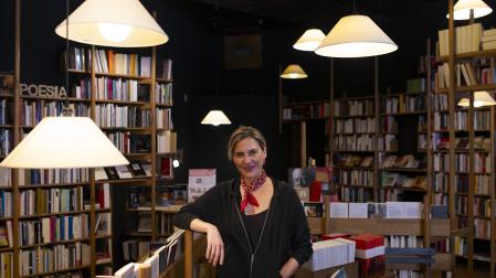 Nayra Sanz Fuentes en la librería Walden de Pamplona, donde ofrecerá su charla.