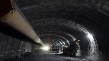 La galería del túnel de Belate desde la boca norte