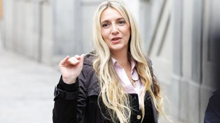Claudia Montes hace declaraciones a los medios a su llegada este miércoles al Tribunal Supremo (TS)