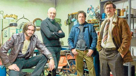 Gabriel Guevara, el creador y director Nacho G. Velilla, Vito Sanz y Raúl Arévalo