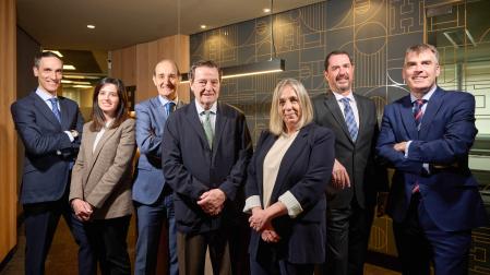 El equipo de Haltia Capital en su sede de la Avenida Baja Navarra de Pamplona