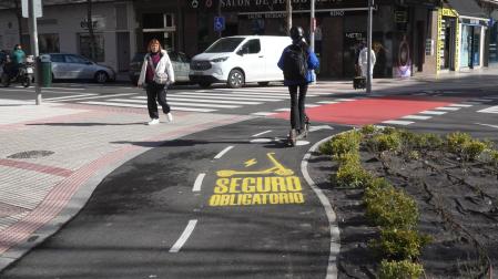 El aviso se da ya en numerosos carriles bici