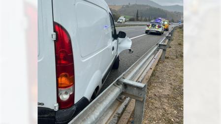 Imagen del vehículo accidentado en Cirauqui