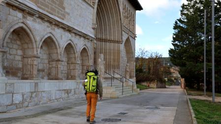 Acceso jacobeo a  Estella por Curtidores  ante de las obras que ahora se están ejecutando en este tramo.