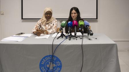 María Flamarique, coordinadora del área de inclusión de la organización y Djamila Djalo,socia de la organización Flor de África.