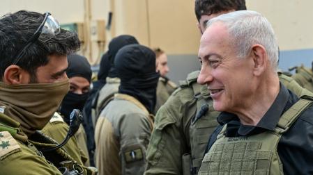 Netanyahu visita a las tropas israelíes al sur del Líbano