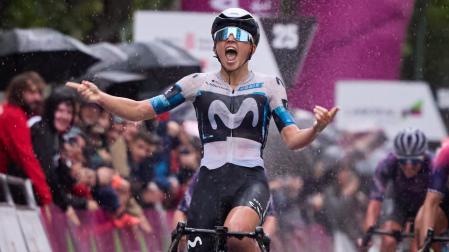 La ciclista inglesa Cat Ferguson (Movistar) se impuso al esprint en la última edición de la prueba