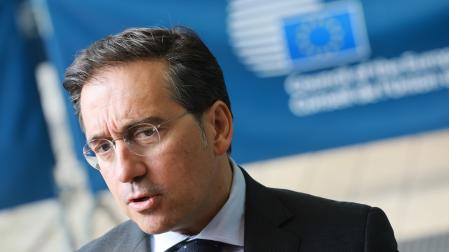 José Manuel Albares, ministro de Asuntos Exteriores español, este martes en Luxemburgo