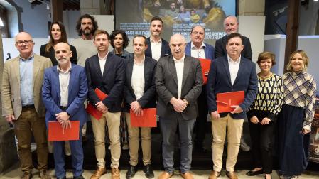 El consejero de Desarrollo Rural y Medio Ambiente, José Mari Aierdi, presenta la campaña para fomentar el consumo del producto local. IÑIGO ALZUGARAY / GOBIERNO DE NAVARRA