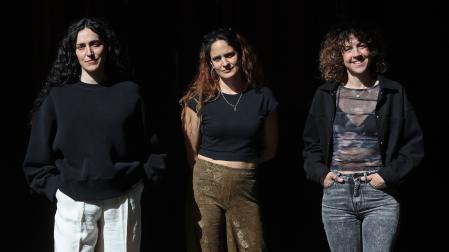 Marina Lameiro, Ione Atenea y Garazi Erburu, en el Baluarte