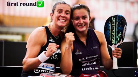 Marta Ortega y Martina Calvo con la tarea hecha. Check a la primera ronda en Bruselas, como publicaba en sus redes la pamplonesa. Ahora a por la siguiente.