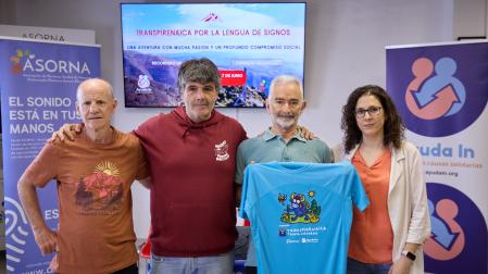 Rubén Alfaro (Asorna), Txema Gracia (Ayuda In), Josema Casimiro y Lucía Burguete (Asorna).