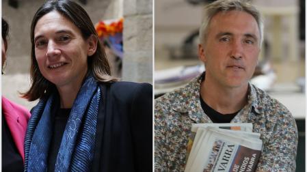 Los periodistas de Diario de Navarra Carmen Remírez e Iván Benítez