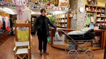 Mariaje Villarreal, en el interior de La Infantil, en Tafalla