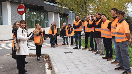 Foto de la visita a las obras una vez finalizado el edificio, en noviembre de 2024