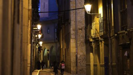 La calle Jarauta, con la iglesia de San Cernin al fondo