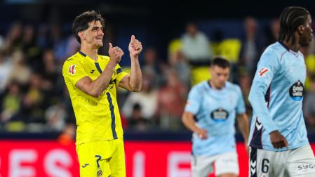 Gerard Moreno durante el partido contra el Celta