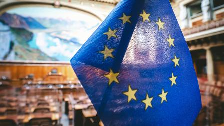 Bandera de la Unión Europea, cuyo día se celebra el 9 de mayo