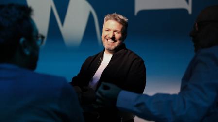 Aimar Bretos, este lunes en la presentación de 'La noche de Aimar'