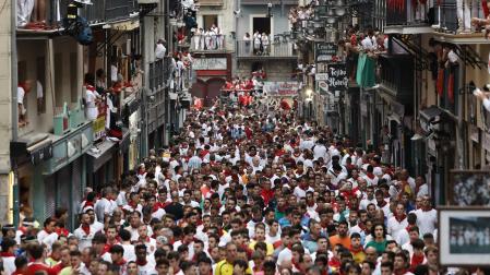 Encierro del 9 de julio de 2024, con toros de Victoriano del Río.