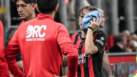 Luka Modric, tras lesionarse en el partido ante el Juventus de Turín