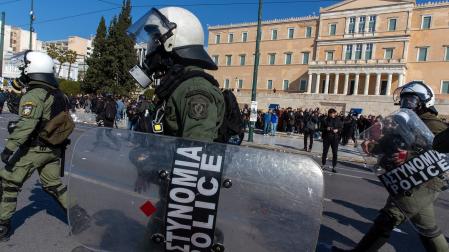 Imagen de archivo de la Policía de Grecia en Atenas