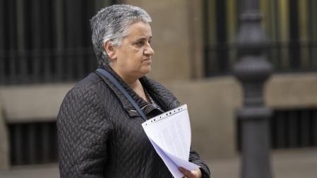 Marta Varela leyó uno de los comunicados