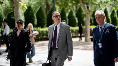 El inspector jefe de la Unidad de Delincuencia Económica y Financiera (UDEF), Manuel Morocho, a su salida de la Audiencia Nacional