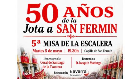 Cartel del quinto peldaño de la Misa de la Escalera 2026