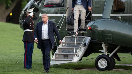 Trump, a su regreso a Washington D.C. tras pasar el fin de semana en Florida