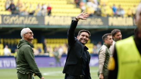 El entrenador del Villarreal Marcelino García Toral, tras el partido de la jornada 34 de LaLiga EA Sports entre el Villarreal y el Levante