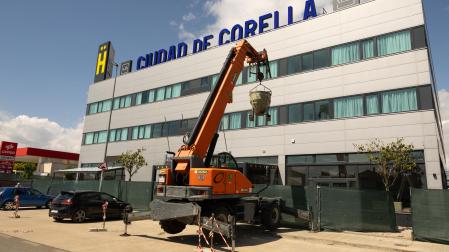 Imagen de la fachada principal del hotel Ciudad de Corella, que la cadena Alda Hotels abrirá el próximo mes de junio