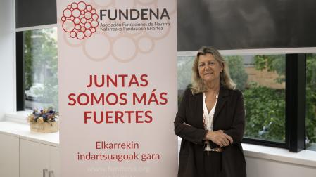 La nueva presidenta de Fundena (asociación de fundaciones de Navarra), Gemma Botín, en la sede de la entidad. La pamplonesa es la subdirectora gerente de innovación y proyectos de Fundación Caja Navarra.