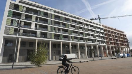 La plaza Xabier Mina es uno de los escenarios que se han movilizado contra las construcciones