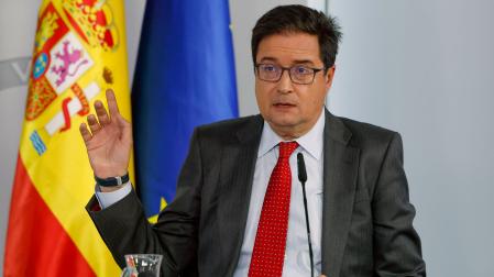 El ministro de Transformación Digital, Óscar López, durante la rueda de prensa posterior a la reunión del Consejo de Ministros