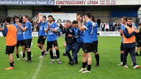 Los jugadores de la Peña Sport agradecen el apoyo de la afición