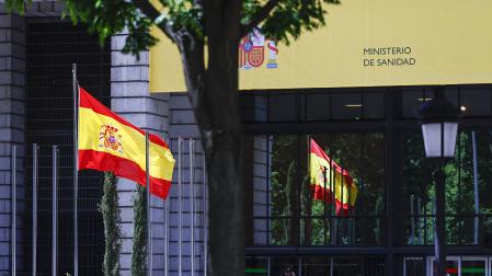 Entrada del Ministerio de Sanidad, este martes 5 de mayo