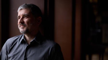 Natxo López, escritor y guionista de cine y televisión, este miércoles en el Nuevo Casino de Pamplona