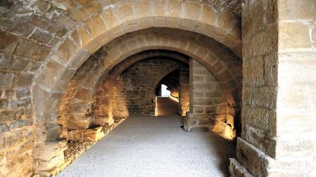Vista del interior de las galerías medievales, recientemente restauradas.