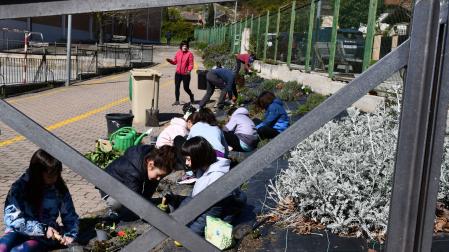 Algunos de los asistentes trabajan en la última jornada de primavera.