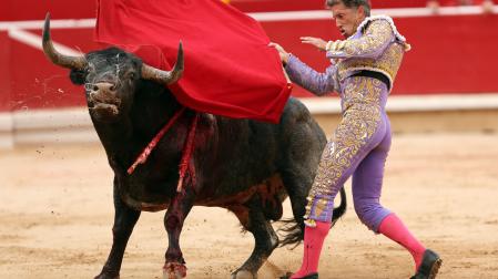 Un lance de la faena del diestro Manuel Escribano el año pasado con un ejemplar de la legendaria ganadería de Zarahiche.
