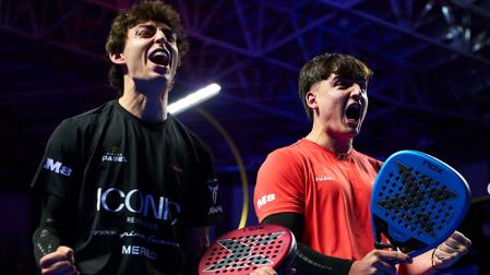 Edu Alonso y AImar Goñi celebran su pase a la semifinal de Asunción
